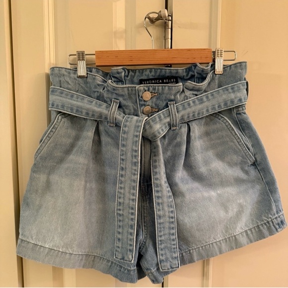Veronica Beard Nori Paperbag Denim Shorts - Picture 6 of 9